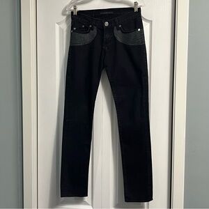 ROCK & REPUBLIC Berlin skinny embroidered denim jeans women’s size 26 low rise
